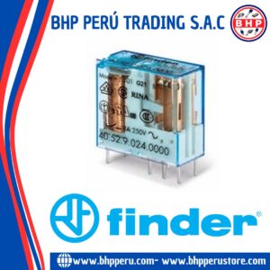 40.52.9.024.0000 FINDER RELAY INDUSTRIAL DPDT 24VDC, 8A/250V. 8 PINES