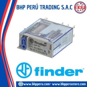 46.52.9.024.0074 FINDER RELAY INDUSTRIAL DPDT 24VDC, 8A - 250V. 8 PINES