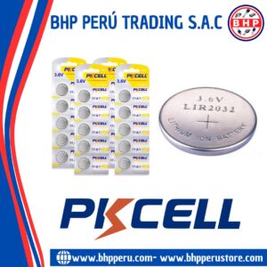 LIR2032  PKCELL BATERÍA LI-ON RECARGABLE  3.6V CELL COIN 20MM