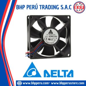 AFB0812SH DELTA ELECTRONICS VENTILADOR AXIAL 12VDC, 0.51A 4000RPM, 3 CABLES 80x25MM.