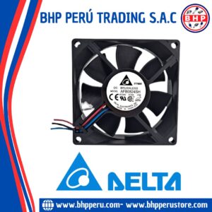 AFB0824SH-R00 DELTA ELECTRONICS VENTILADOR AXIAL 24VDC, 0.33A 80X80X25MM. 3 CABLES