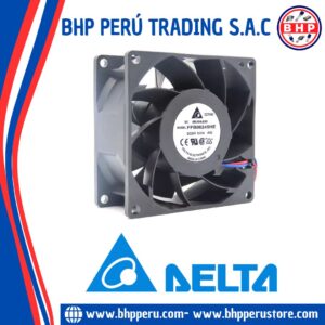 FFB0824SHE-R00 DELTA ELECTRONICS VENTILADOR AXIAL 24VDC. 0.51A 80X38MM 3- CABLES