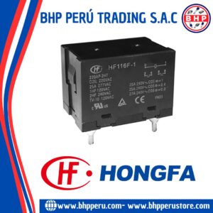 HF116F-1-220AF-2H HONGFA RELAY HIGH POWER COIL: 220VAC 25A/277V. 6-PINES