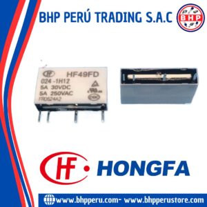 HF49FD/024-1H12 HONGFA HIGH POWER SPST 24VDC, 5A/250V PCB MOUNT