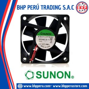KD2406PHS2.GN SUNON VENTILADOR AXIAL 24VDC, 1.3W 60X60X15MM. 2 CABLES