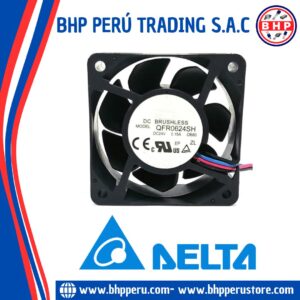 QFR0624SH DELTA ELECTRONICS VENTILADOR AXIAL 24VDC 0.15A 60X25MM 3-CABLES
