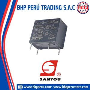 SJ-S-124DM SANYOU RELAY POWER GENERAL PORPUSE 24VDC 5A/250VAC. 4-PINES