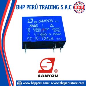 SZ-S-124LM SANYOU RELAY GENERAL PURPOSE SPST-NO 24VDC, 16/250VAC. 6-PINES