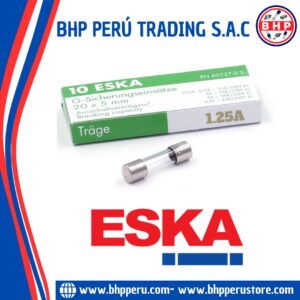 522.518 ESKA GERMANY FUSIBLE VIDRIO RETARDADO  T1.25A. 250V. 5X20MM