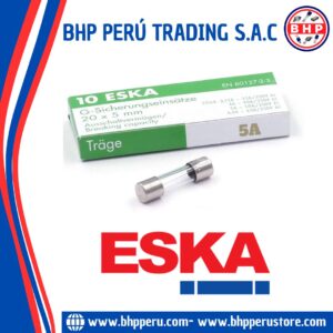 522.524  ESKA GERMANY FUSIBLE VIDRIO RETARDADO  T5A. 250V. 5X20MM