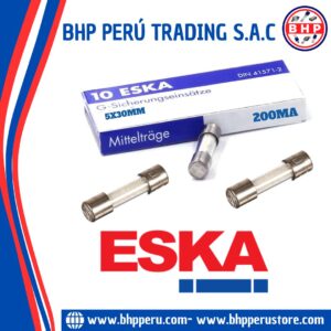 530.210 ESKA GERMANY FUSIBLE VIDRIO MEDIO TIEMPO M200MA / 500V. 5X30MM
