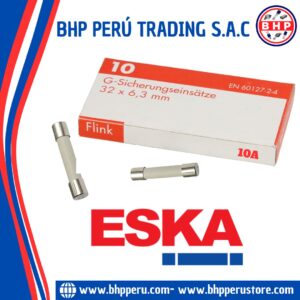 632.127 ESKA GERMANY FUSIBLE CERÁMICO ULTRA RÁPIDO  10A - 500V. 6,3X32MM