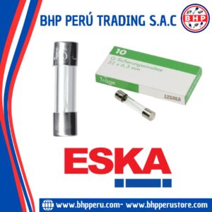 632.308 ESKA GERMANY FUSIBLE VIDRIO RETARDADO 125MA - 250V. 6X32MM