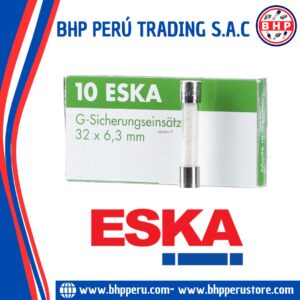 632.316 ESKA GERMANY FUSIBLE VIDRIO RETARDADO T800MA. 250V. 6,3X32MM