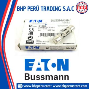 C10G4  EATON / BUSSMANN FUSIBLE CERÁMICO INDUSTRIAL RETARDADO (GG) 4A - 500V. 10X38MM