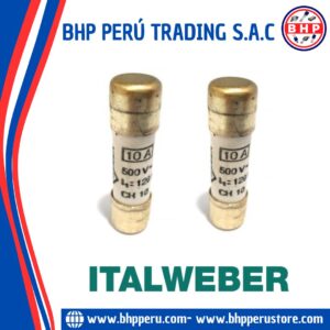 1421010 ITALWEBER FUSIBLE CERAMICO INDUSTRIAL (GG) 10A - 500V. 10X38MM