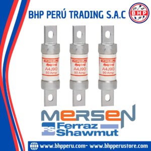 A4J90 MERSEN / FERRAZ SHAWMUT FUSIBLE  CLASS "J" 90A-600VAC IR:200KA 29X117MM
