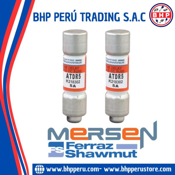 ATDR5 MERSEN / FERRAZ SHAWMUT FUSIBLE CERÁMICO RETARDADO CLASS CC 5A ...