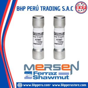 ATM3 MERSEN / FERRAZ SHAWMUT FUSIBLE CERÁMICO RÁPIDO  3A/600VAC 10X38MM