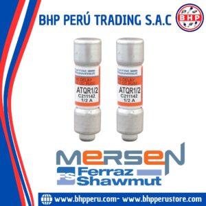 ATQR1/2 MERSEN / FERRAZ SHAWMUT FUSIBLE CERÁMICO RETARDO CLASE CC 1/2A 600V. 10X38MM