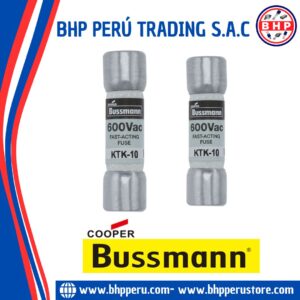 KTK-10 COOPER/BUSSMANN FUSIBLE DE CARTUCHO LIMITRON RÁPIDO 10AMP/600VAC