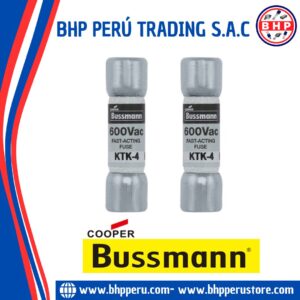 KTK-4 COOPER/BUSSMANN FUSIBLE DE CARTUCHO LIMITRON RÁPIDO 4AMP/600VAC