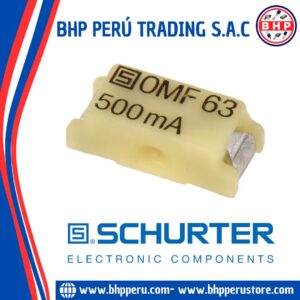 OMF63-500MA  SCHURTER FUSIBLE DE MONTAJE EN SUPERFICIE 500MA 63VAC/VDC 2-SMD