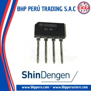D2SB60 SHINDENGEN DIODO RECTIFICADOR MONOFÁSICO 1-PHASE 2A / 600V. GBL