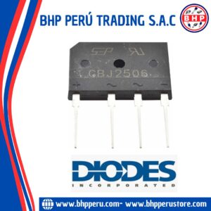 GBJ2506 DIODES INC DIODO PUENTE MONOFÁSICO 25A / 600V GBJ-4