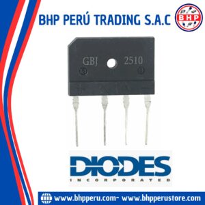 GBJ2510 DIODES INC DIODO PUENTE MONOFÁSICO 25A / 1000V GBJ-4