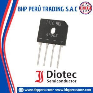 GBU6J DIOTEC SEMICONDUCTOR DIODO PUENTE MONOFÁSICO 6A/600V GBU-4