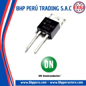 MUR860G ON SEMICONDUCTOR DIODO RECTIFICADOR ULTRARÁPIDO 8A 600V, TO-220AC