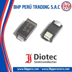 SK34 DIOTEC SEMICONDUCTOR  DIODE SCHOTTKY SMC 40V 3A DO-214AB