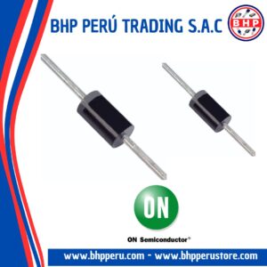 1N5408 ON SEMICONDUCTOR DIODO RECTIFICADOR 3A - 1000V. DO-201AD