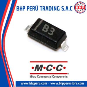 B3 MCC  DIODO RECTIFICADOR SMD 80V 100MA SOT-23