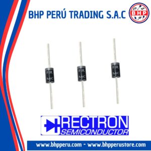 FR207 RECTRON DIODO RECTIFICADOR  2.0AMP - 1000V. 150NS DO-41