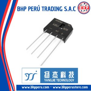 KBU808 YANGJIE TECHNOLOGY DIODO PUENTE RECTIFICADOR  8A - 800V. SIL-4