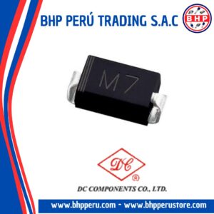 M7 DC COMPONENTS DIODO RECTIFICADOR SMD 1A 1000V. SMAJ