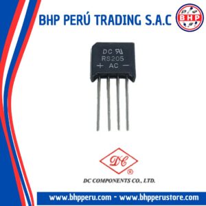RS205 DC COMPONENTS DIODO PUENTE RECTIFICADOR 2A / 600V