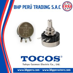 RV24YN20S-B104 COSMOS / TOCOS POTENCIOMETRO DE ALAMBRE IND. 100K - 1/2W. 1 VUELTA