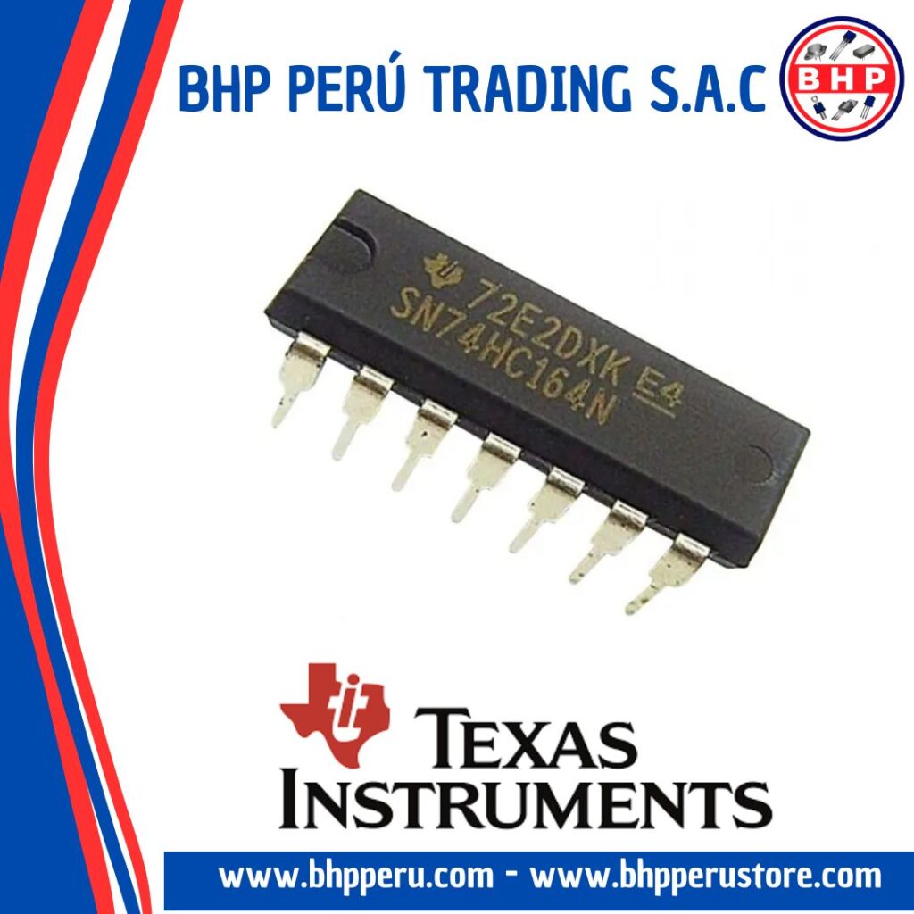 Texas Instruments Shift Register SN74HC164N TEXAS INSTRUMENTS CIRCUITO INTEGRADO I.C. 8-BIT SHIFT ...