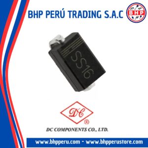 SS16 DC COMPONENTS DIODO SCHOTTKY SMD 1A 60V. SMA