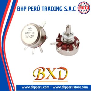 WTH118-1M  BXD POTENCIOMETRO DE CARBÓN 1M OHM - 2W. 1 VUELTA