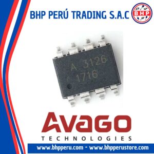 HCPL-3126 AVAGO TECHNOLOGIES CIRCUITO INTEGRADO I.C. OUTPUT CURRENT IGBT GATE DRIVE OPTOCOUPLE SMD-8