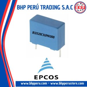B32520C3104K000 EPCOS CAPACITOR FILM POLYESTER 0.1UF - 250V. RADIAL
