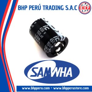 HE2W157M25030H SAMWHA CONDENSADOR  RADIAL 150UF - 450V. SNAP IN