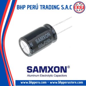 KM100/250 SAMXON CONDENSADOR  RADIAL DE 100UF - 250V. 20%