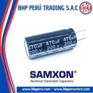 KM470U/200V SAMXON CONDENSADOR RADIAL DE 470UF - 200V. 20%