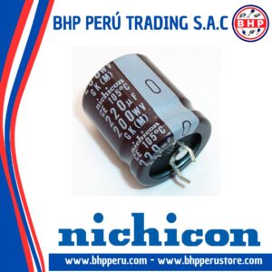 LGK2D221MHSZ NICHICON CONDENSADOR RADIAL DE 220UF - 200V. 20% SNAP-IN