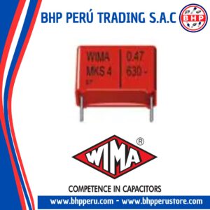 MKS4R10NF/250VAC WIMA CAPACITOR FILM POLYESTER 10NF/0.01UF - 250VAC. RADIAL (L.E: 15MM)